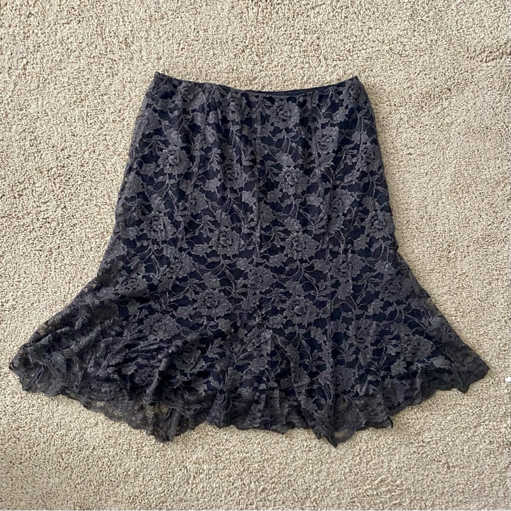 Elegant Black Lace Skirt